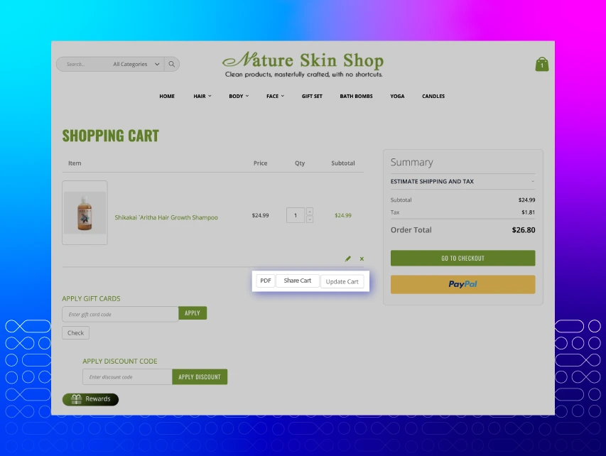 magento 2 share cart extension on actual stores